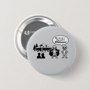 Een grappige kijk op de Disclosure-beweging Ronde Button 5,7 Cm