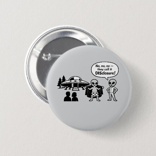 Een grappige kijk op de Disclosure-beweging Ronde Button 5,7 Cm (Voorkant /achterkant)