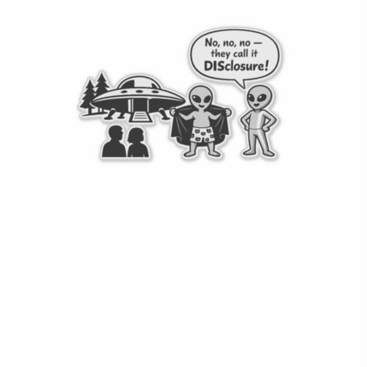 Een grappige kijk op de Disclosure-beweging Sticker (Voorkant)