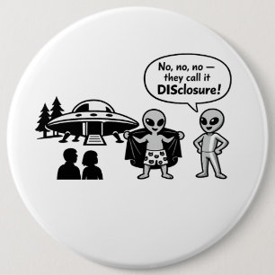 Een grappige kijk op The Disclosure beweging Ronde Button 6,0 Cm