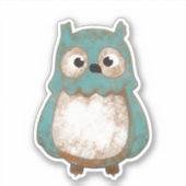 Een grappige kleine uil voor kinderen sticker (Voorkant)