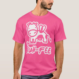 Een grappige koe voor het bouwen en iedereen die v t-shirt