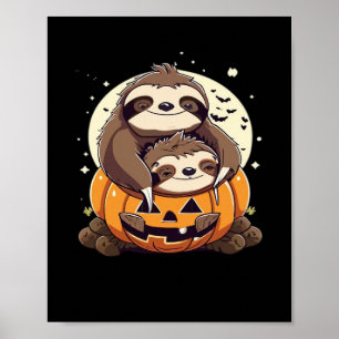 Een grappige luiaard die Halloween viert Essential Poster