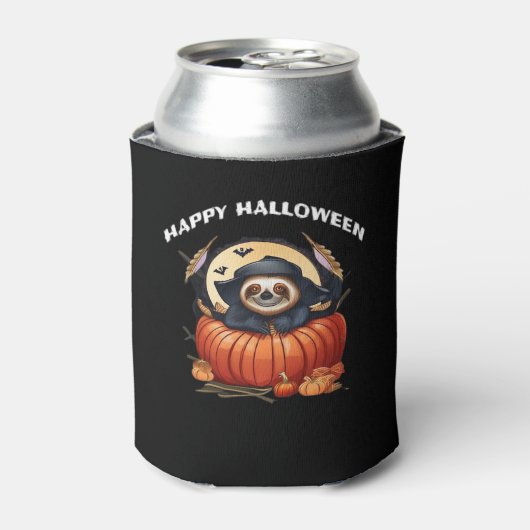 Een grappige luiaard vieren Halloween Essential T- Blikjeskoeler (Blikje Voorkant)