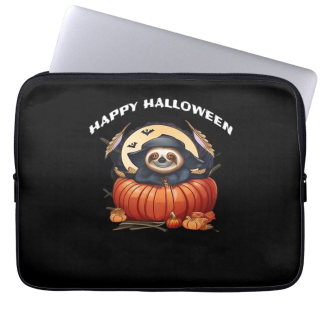 Een grappige luiaard vieren Halloween Essential T- Laptop Sleeve (Voorkant)