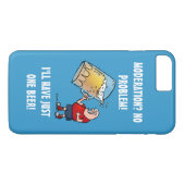 Een grappige man met slechts één grote bier Case-Mate iPhone case (Achterkant (Horizontaal))
