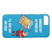 Een grappige man met slechts één grote bier Case-Mate iPhone case (Achterkant (Horizontaal))