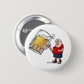 Een grappige man met slechts één grote bier ronde button 5,7 cm (Voorkant /achterkant)