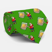 Een grappige man met slechts één grote bier stropdas (Opgerold)