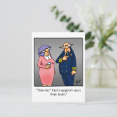 Een grappige militaire Cartoon van de marine. Briefkaart (Staand voorkant)