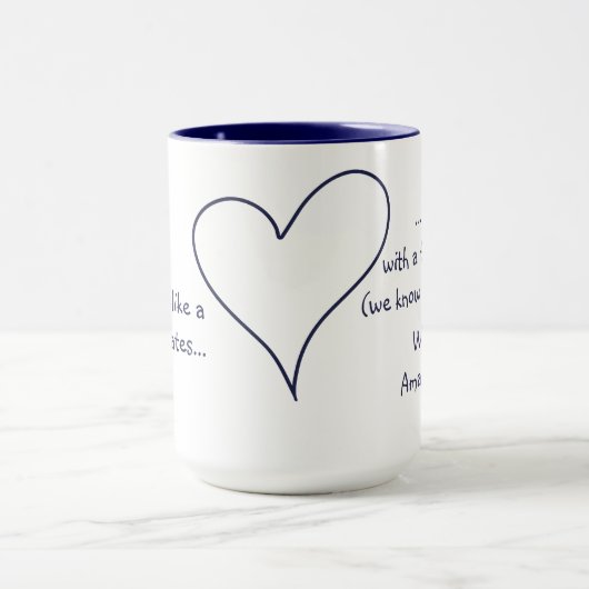 Een grappige mok voor aangepaste tekst voor een fa (Midden)