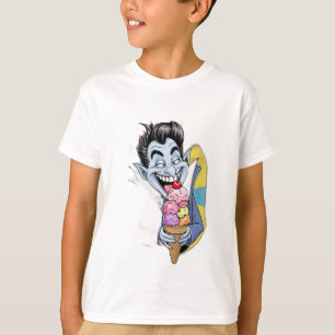 Een grappige, niet-zo-enge vampier die ijs eet. t-shirt