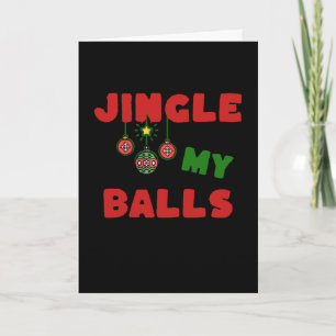Een grappige, ondeugende kerstkaart voor hem kaart