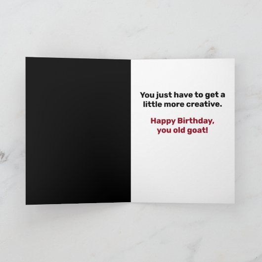 Een grappige oude geit kan nog steeds zijn eigen g kaart (Binnen)