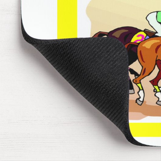 een grappige paardenwedstrijd muismat (Hoek)