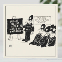 Een grappige politietraining bij een Cartoon van d