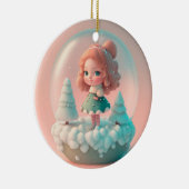 Een grappige pop op een wolk keramisch ornament (Rechts)