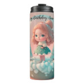 Een grappige pop op een wolk thermosbeker (Voorkant)