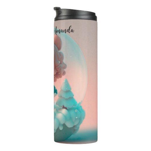 Een grappige pop op een wolk thermosbeker (Geroteerd rechts)