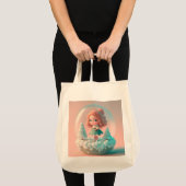 Een grappige pop op een wolk tote bag (Voorkant (product))