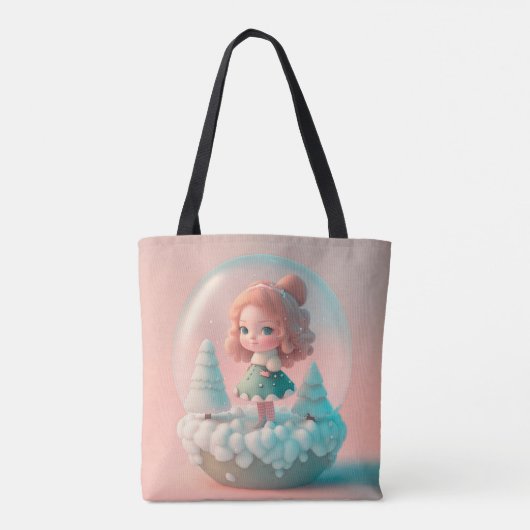 Een grappige pop op een wolk tote bag (Achterkant)