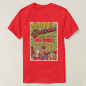 Een grappige Retro Badge-stijl met een barman T-shirt (Design voorkant)