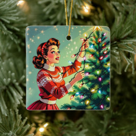 Een grappige sarcastische en nostalgische retro Ke Keramisch Ornament