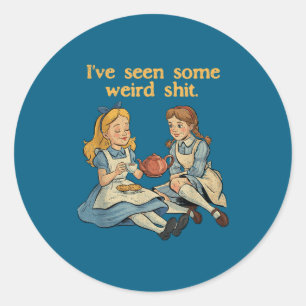 Een Grappige Sarcastische Quote Gezien Ronde Sticker