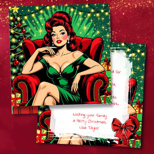 een Grappige Sarcastische Retro Kerst Feestdagenkaart