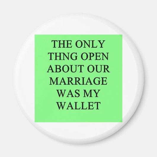 Een grappige scheidingsgrap voor mannen magneet (Voorkant)