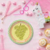 Een grappige stelletje druiven reünie cartoon papieren bordje (Feest)