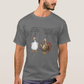 Een grappige Thanksgiving, een grote kip... het za T-shirt (Voorkant)