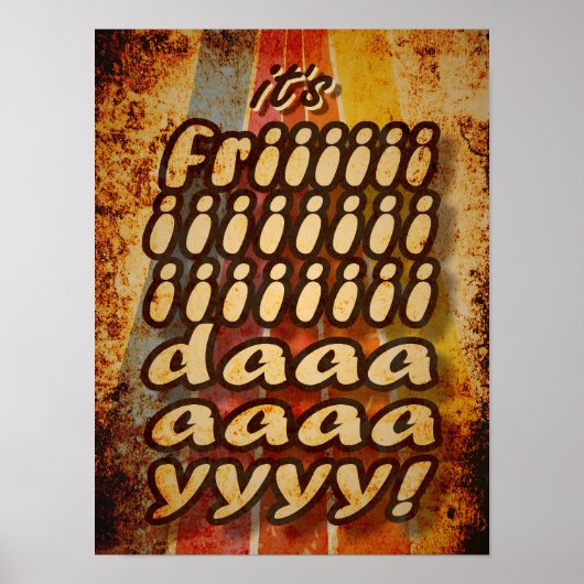 Een grappige typografie op vrijdag poster (Voorkant)