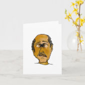 Een grappige vent die aan de duief of het beeld de kaart (Gele Bloem)