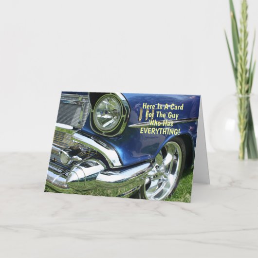 Een grappige vent die alles heeft, Blauwe Chevy ui Kaart (Voorkant)