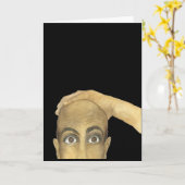 Een grappige vent met Hair Today en Gone Tomorrow Kaart (Gele Bloem)