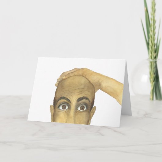 Een grappige vent zonder haar kaart (Voorkant)