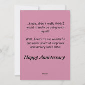 Een grappige verjaardagskaart feestdagenkaart (Achterkant)