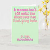 Een grappige vrouwelijke verjaardagskaart kaart (Gele Bloem)