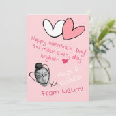 Een Grappige Wenskaart Met Jouw Gezicht Voor Valen Feestdagenkaart (Staand voorkant)