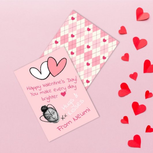 Een Grappige Wenskaart Met Jouw Gezicht Voor Valen Feestdagenkaart