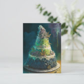 Een grappige wiedtaart briefkaart (Staand voorkant)