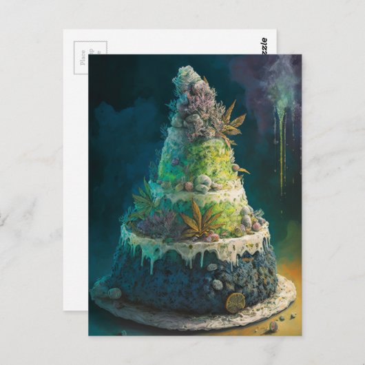 Een grappige wiedtaart briefkaart (Voorkant / Achterkant)