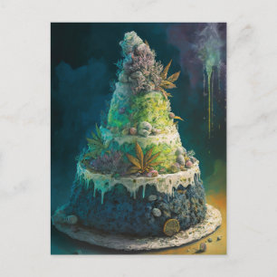 Een grappige wiedtaart briefkaart