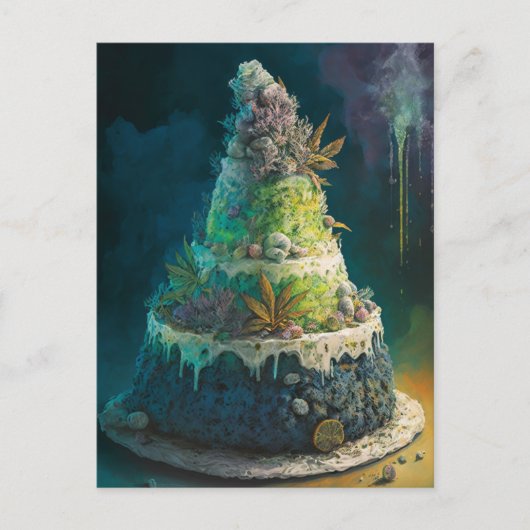 Een grappige wiedtaart briefkaart (Voorkant)