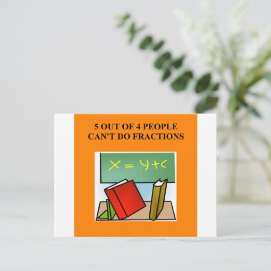 een grappige wiskunde grap briefkaart (Staand voorkant)