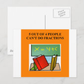 een grappige wiskunde grap briefkaart (Voorkant / Achterkant)