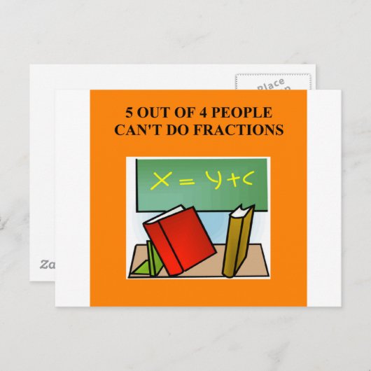 een grappige wiskunde grap briefkaart (Voorkant / Achterkant)