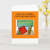 een grappige wiskunde grap kaart (Gele Bloem)