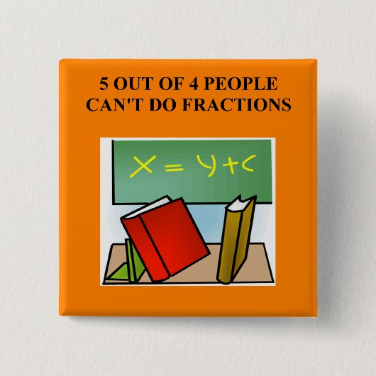 een grappige wiskunde grap vierkante button 5,1 cm (Voorkant)
